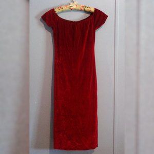 Pretty Velvet red bodycon dress